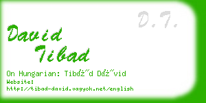 david tibad business card